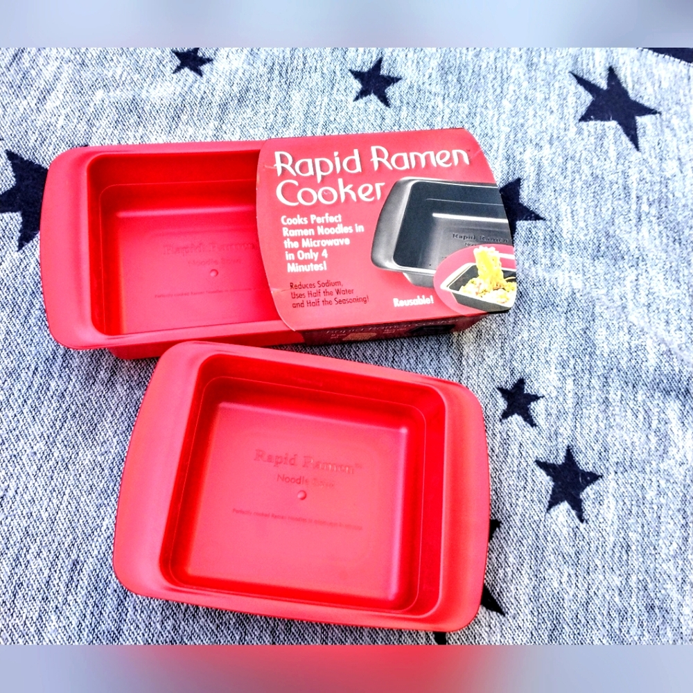 TWO Rapid Ramen Cooker Reusable Microwave Dish+FREE GIFT. As Seen on Shark Tank!